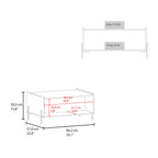 Shan Minimalistic White Coffee Table with Storage.