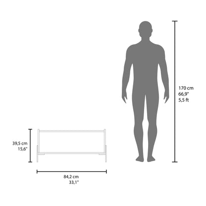 Shan 15 High Minimalistic Coffe Table with Pull Down Cabinet and Open Shelf White