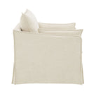 Shane Beige Linen Chair w/2 Pillows