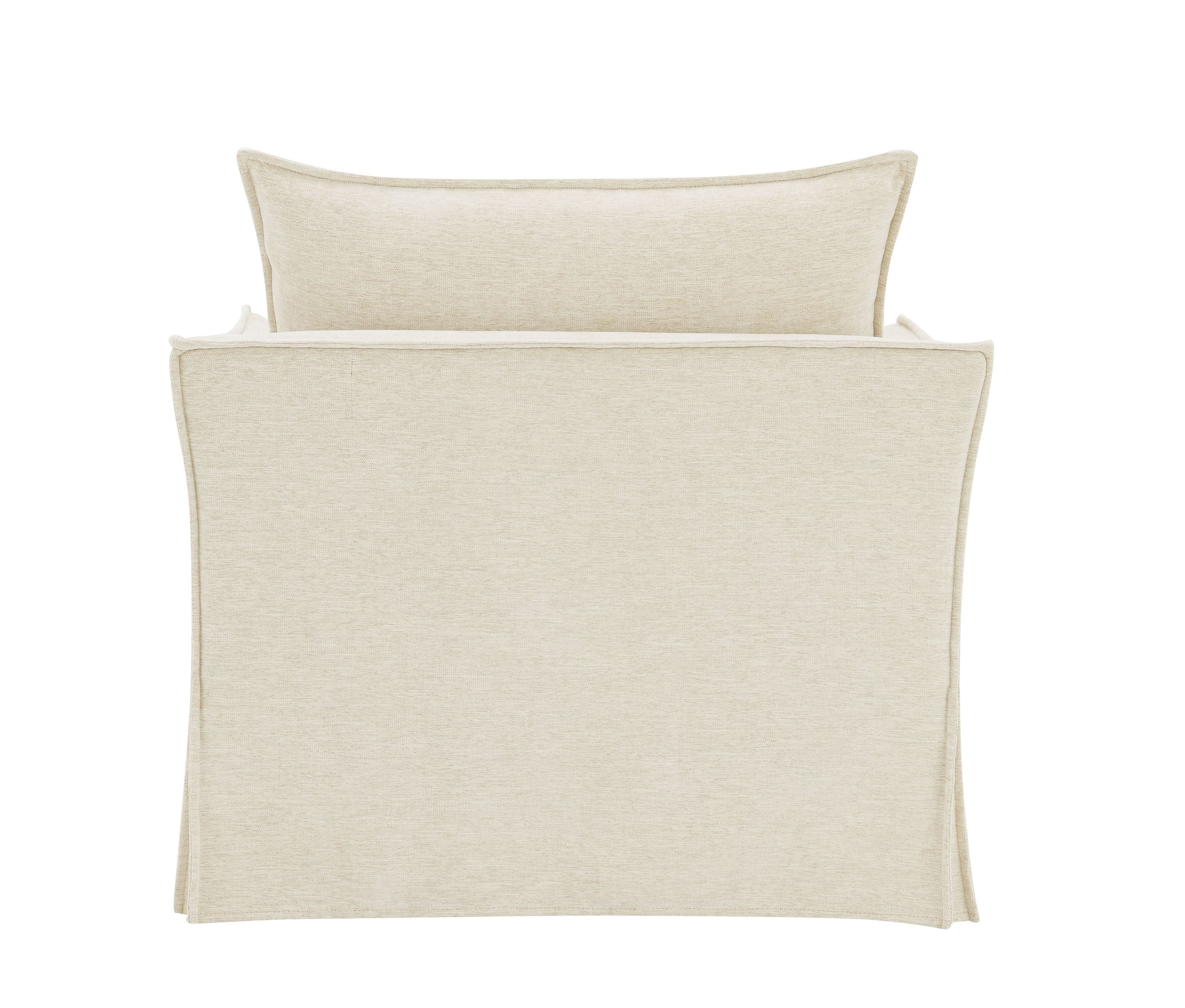 Shane Beige Linen Chair w/2 Pillows