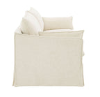Shane Beige Linen Sofa w/2 Pillows