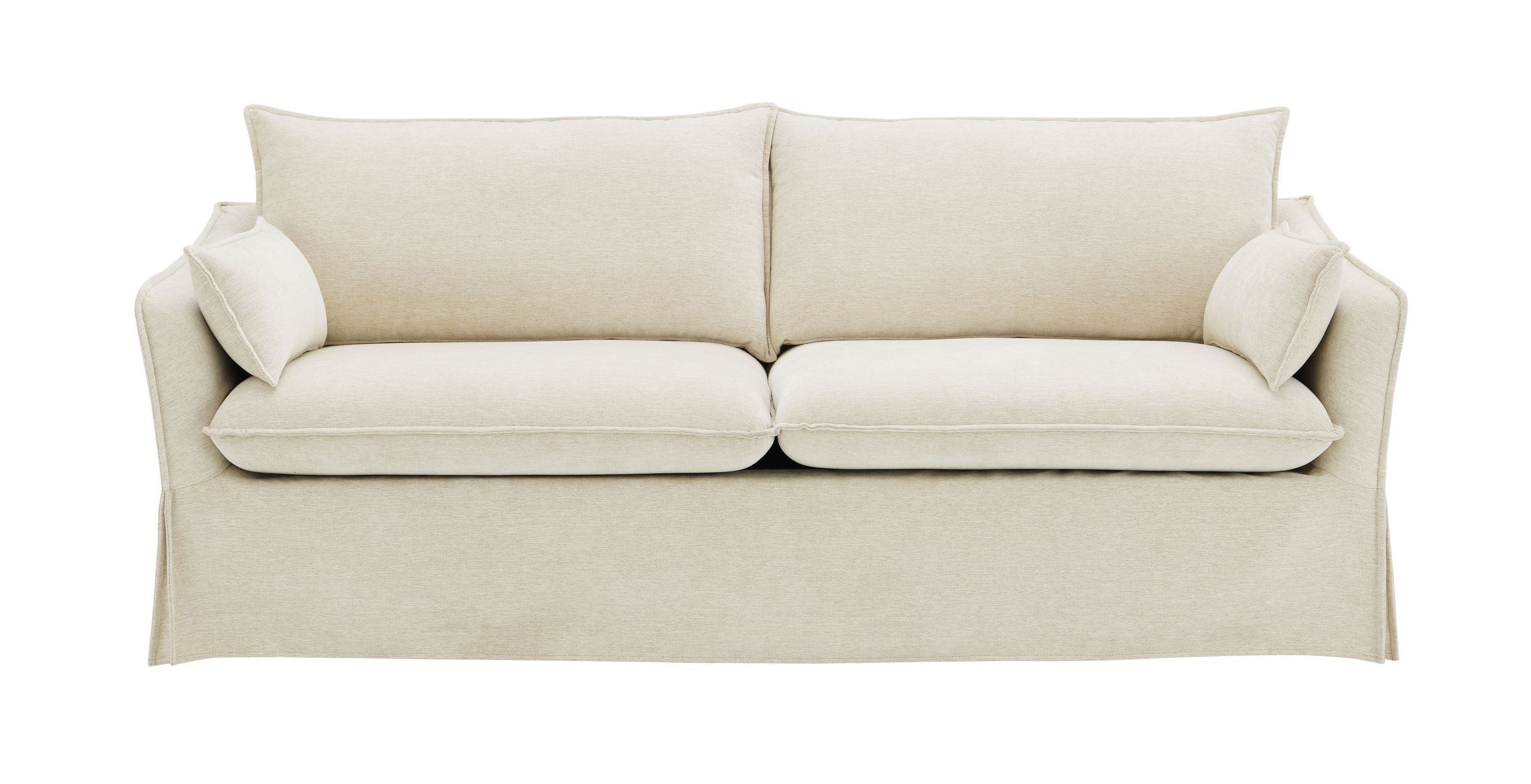 Shane Beige Linen Sofa w/2 Pillows