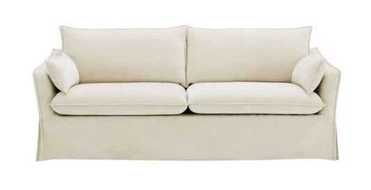 Shane Beige Linen Sofa w/2 Pillows