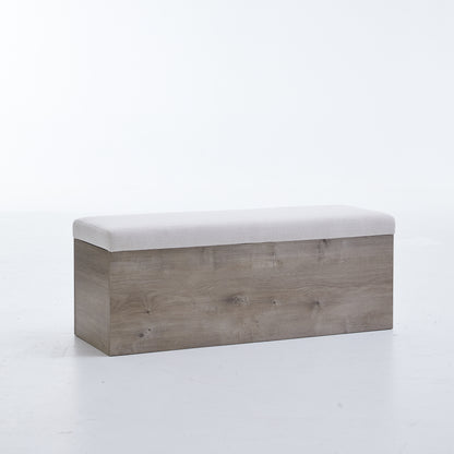 Wooden bench with a white cushion on a white background