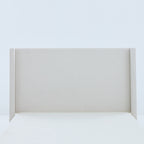 Shelton Upholstered Wingback Bed with 54' High Headboard in Textured Ivory Canvas Chenille, Wood Base, Queen