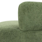 Shep 36' Curved Dog Sofa Bed Medium Moss Green Fleeced Teddy