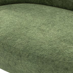 Shep 36' Curved Dog Sofa Bed Medium Moss Green Fleeced Teddy