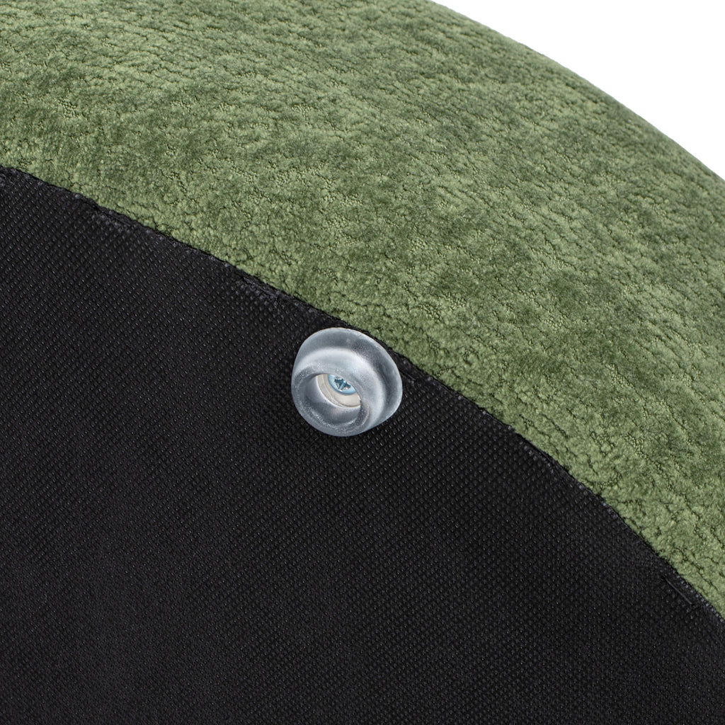 Shep 36' Curved Dog Sofa Bed Medium Moss Green Fleeced Teddy