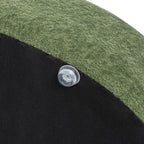 Shep 36' Curved Dog Sofa Bed Medium Moss Green Fleeced Teddy