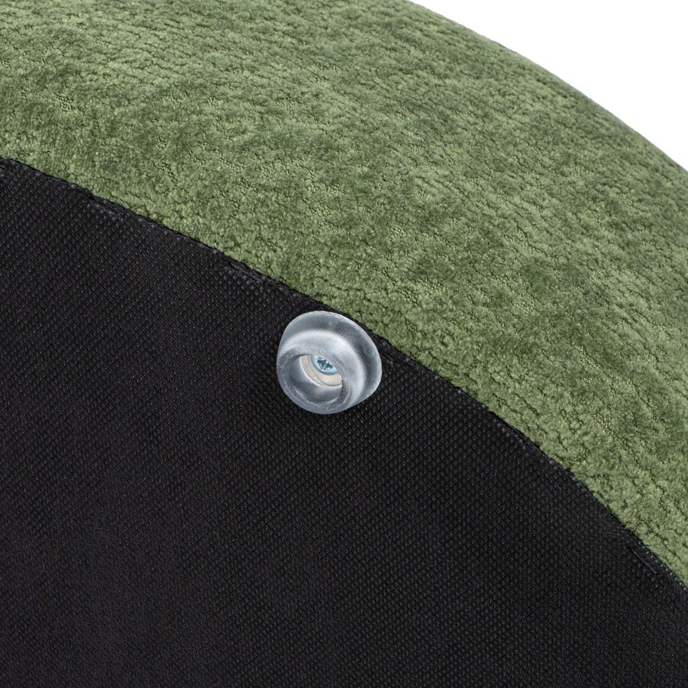 Shep 36' Curved Dog Sofa Bed Medium Moss Green Fleeced Teddy