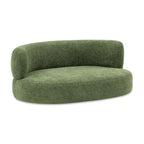 Shep 36' Curved Dog Sofa Bed Medium Moss Green Fleeced Teddy