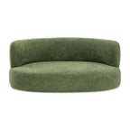 Shep 36' Curved Dog Sofa Bed Medium Moss Green Fleeced Teddy
