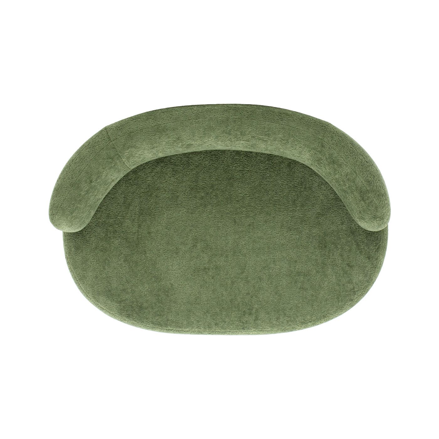 Shep 36' Curved Dog Sofa Bed Medium Moss Green Fleeced Teddy