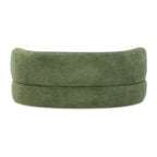 Shep 36' Curved Dog Sofa Bed Medium Moss Green Fleeced Teddy