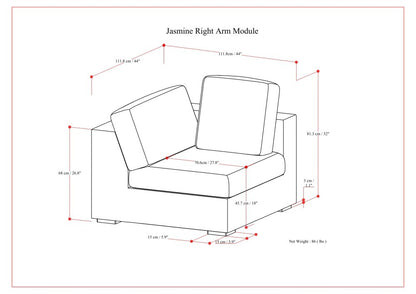 Jasmine Right Arm Sofa Module