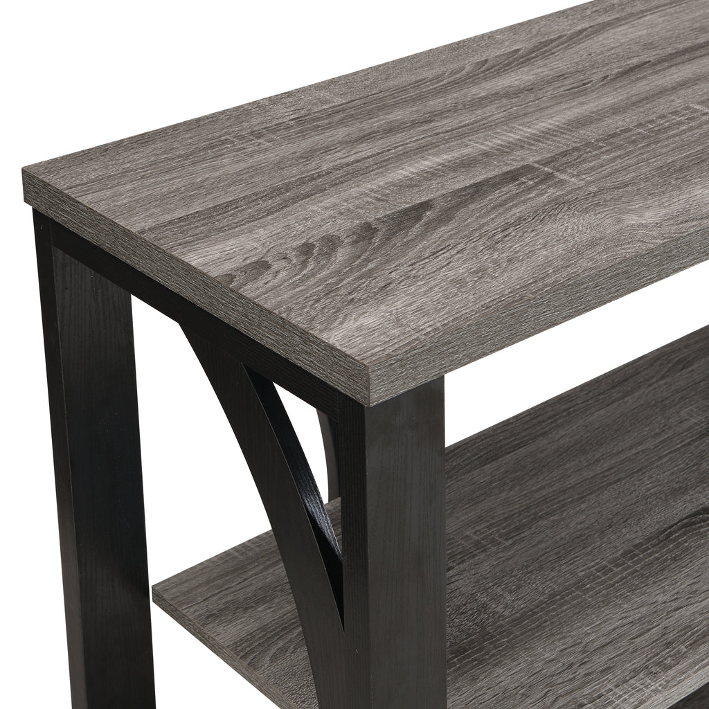 3-Tier Industrial Console Table,70.87 inch, Narrow Entry Table Long Table with Storage for Entryway, Living Room, Foyer, Hallway, black