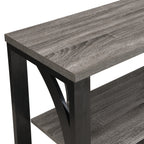 3-Tier Industrial Console Table,70.87 inch, Narrow Entry Table Long Table with Storage for Entryway, Living Room, Foyer, Hallway, black