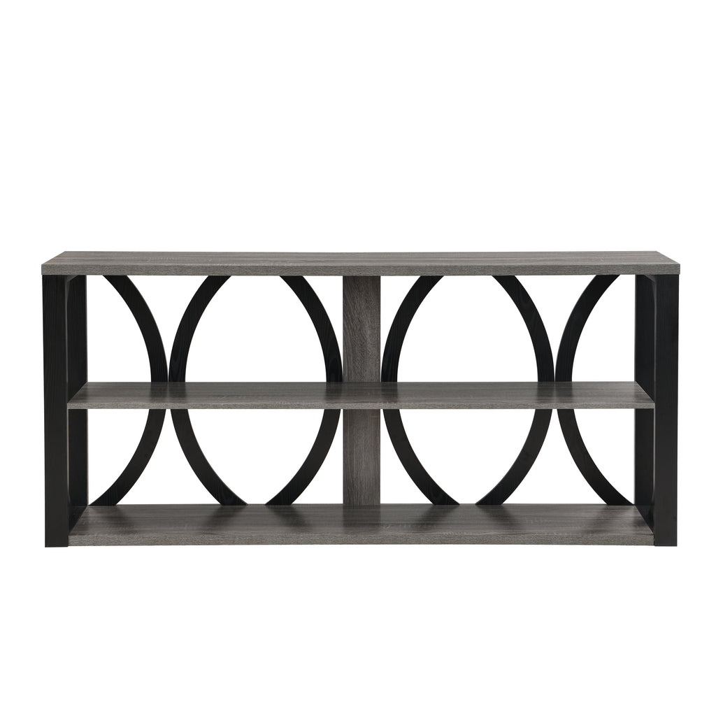 3-Tier Industrial Console Table,70.87 inch, Narrow Entry Table Long Table with Storage for Entryway, Living Room, Foyer, Hallway, black
