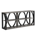 3-Tier Industrial Console Table,70.87 inch, Narrow Entry Table Long Table with Storage for Entryway, Living Room, Foyer, Hallway, black