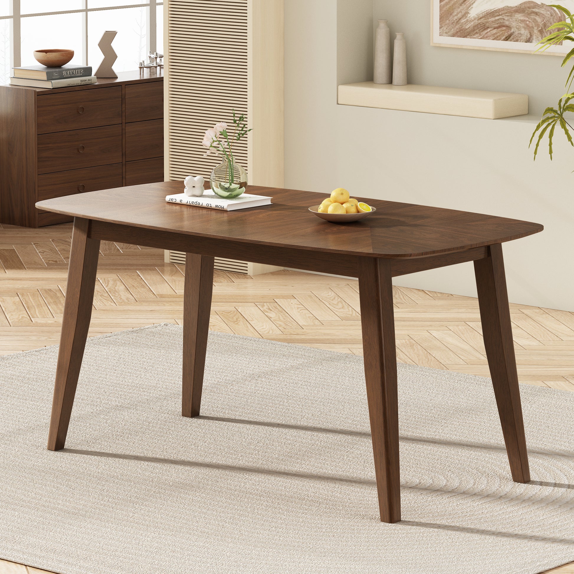 Wood Dining Table (Walnut) - Groovy Boardz
