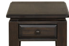 Mahogany Traditional Chairside Table W/ Storage