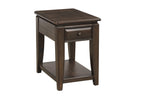 Mahogany Traditional Chairside Table W/ Storage