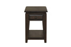 Mahogany Traditional Chairside Table W/ Storage