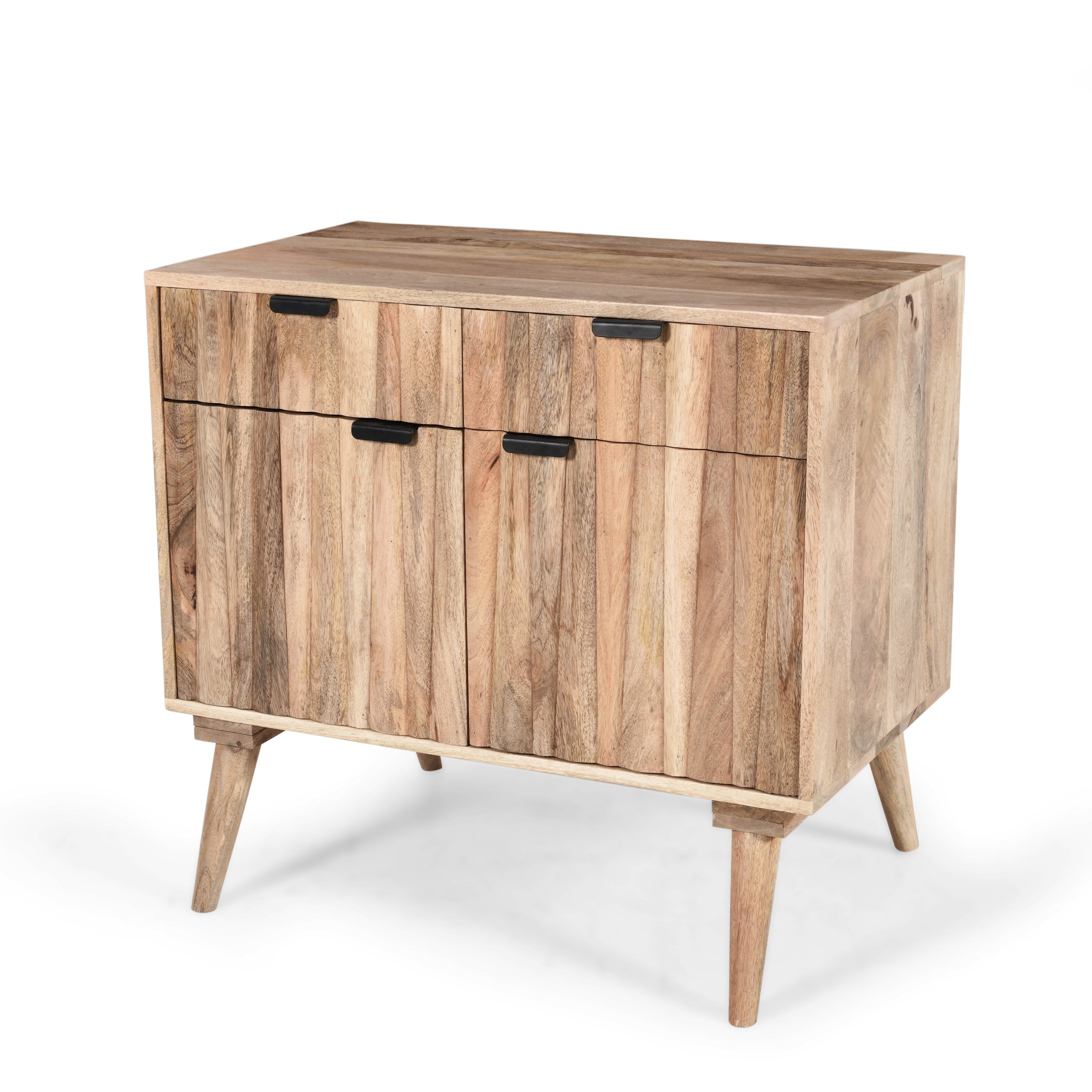 Stylish - Style 2 -Drawer 2 -Door Cabinet , Mango Wood in Natural Finish