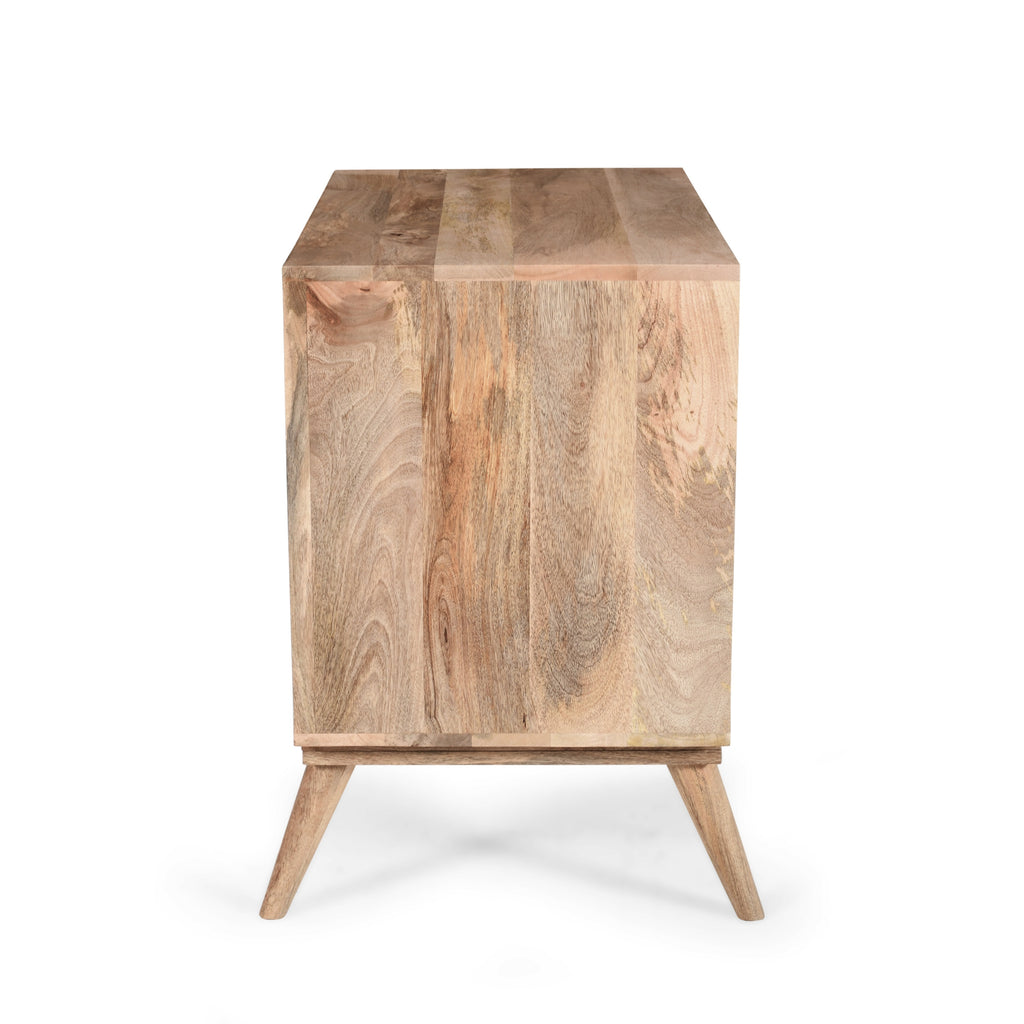 Stylish - Style 2 -Drawer 2 -Door Cabinet , Mango Wood in Natural Finish