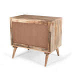 Stylish - Style 2 -Drawer 2 -Door Cabinet , Mango Wood in Natural Finish