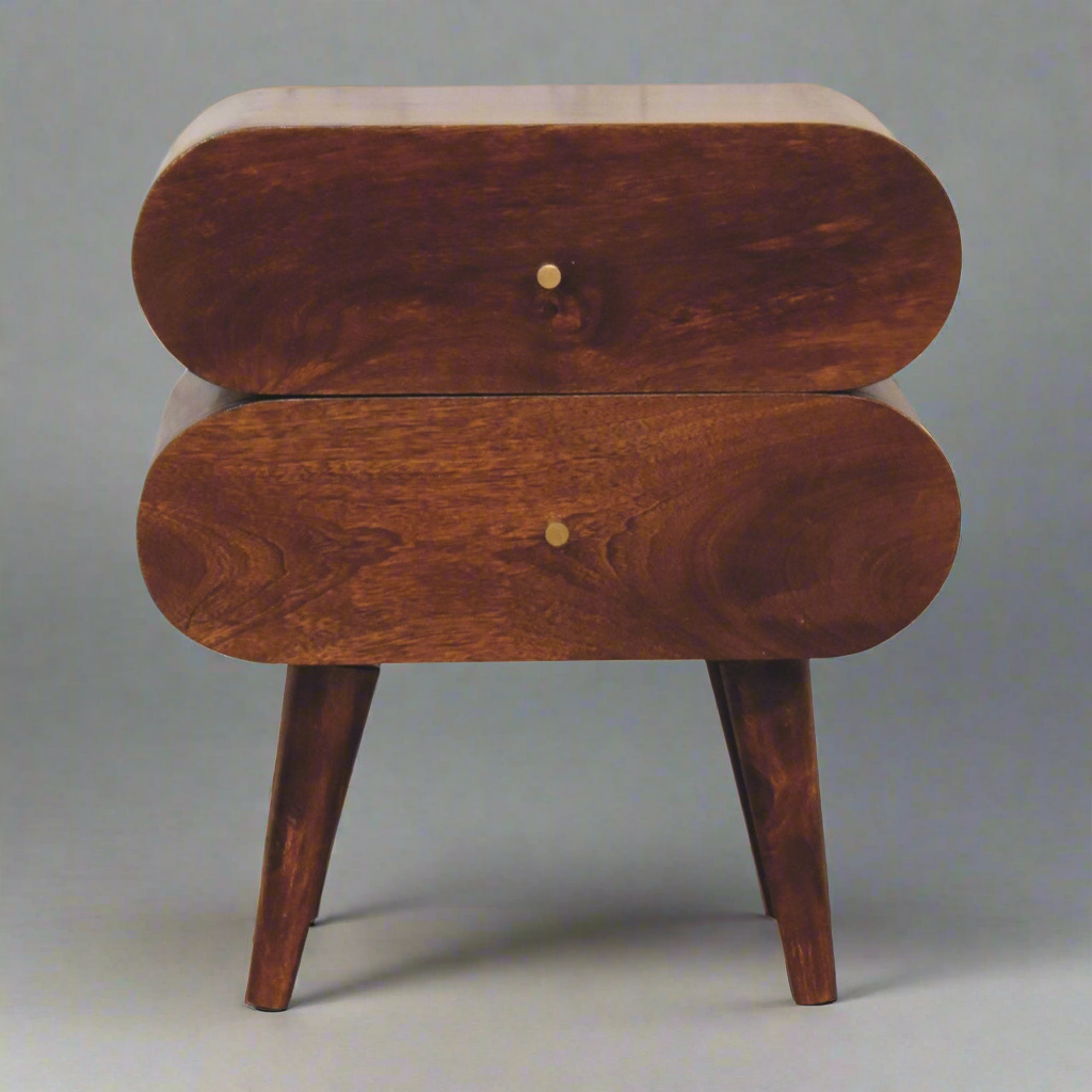 Artisan Furniture Solid Wood Bubble Chestnut Bedside