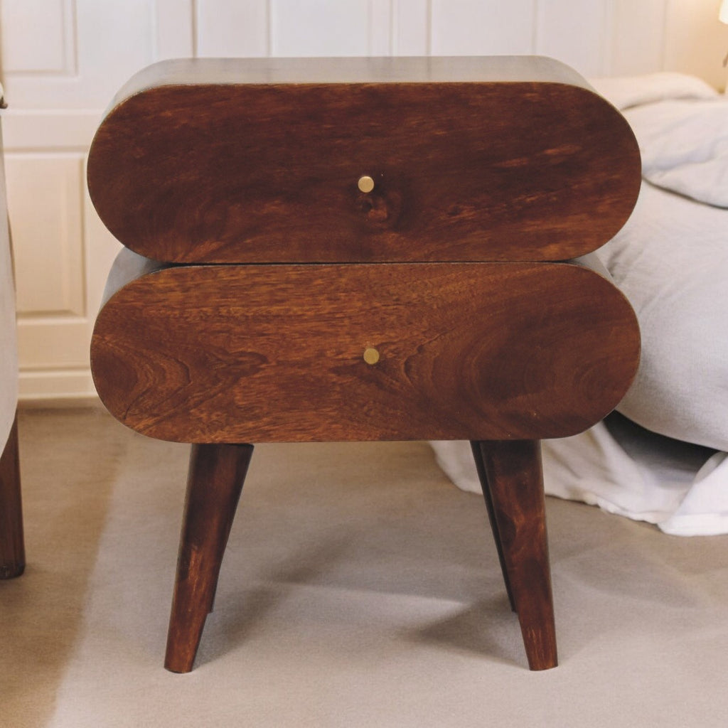 Artisan Furniture Solid Wood Bubble Chestnut Bedside