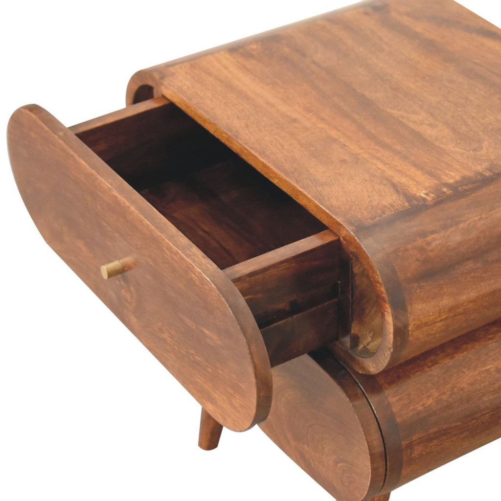 Artisan Furniture Solid Wood Bubble Chestnut Bedside