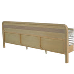PINE SOLID WOOD KING SIZE BED, SOLID AND STABLE, NO BOX SPRING NEEDED, RUSTIC YELLOW COLOR