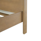 PINE SOLID WOOD KING SIZE BED, SOLID AND STABLE, NO BOX SPRING NEEDED, RUSTIC YELLOW COLOR