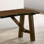 Solid Walnut Wood Dining Bench - Rustic Live Edge Design.