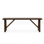 Solid Walnut Wood Dining Bench - Rustic Live Edge Design.