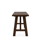 Solid Walnut Wood Dining Bench - Rustic Live Edge Design.