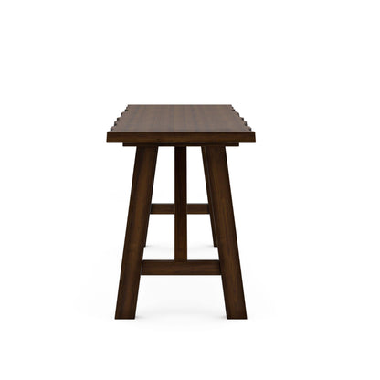 Rustic Walnut Finish 1pc Bench Only Live Edge Design Distressed Wood Seat Dining Room Furniture Solid wood Bench Dining Bench