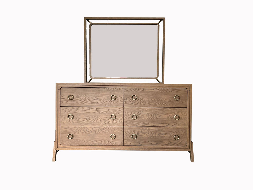 6 Drawer Dresser in Latte Finish