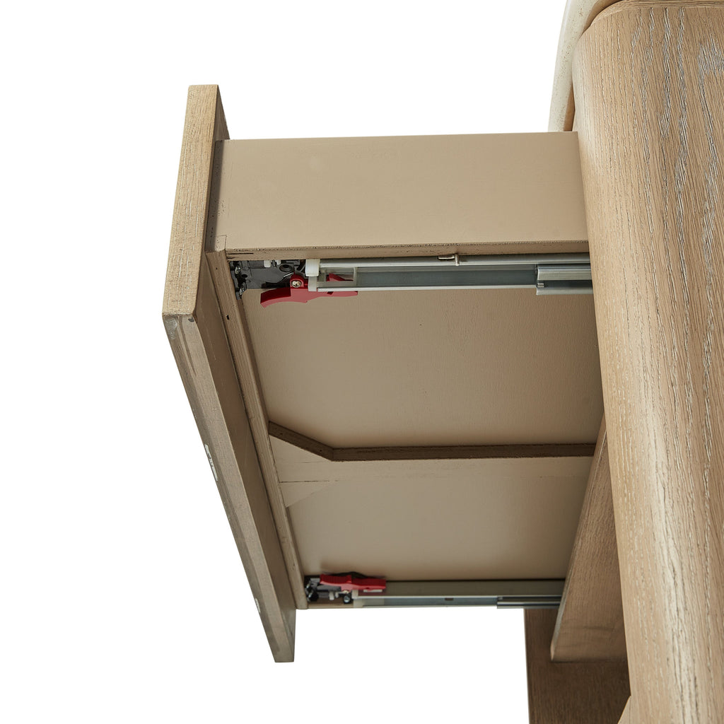 Two Drawer Nightstand with Rope Drawer Fronts