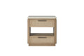 Two Drawer Nightstand with Rope Drawer Fronts