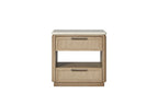 Two Drawer Nightstand with Rope Drawer Fronts