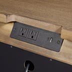 Metal Base Latte Sideboard