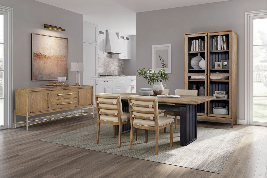 Metal Base Latte Sideboard