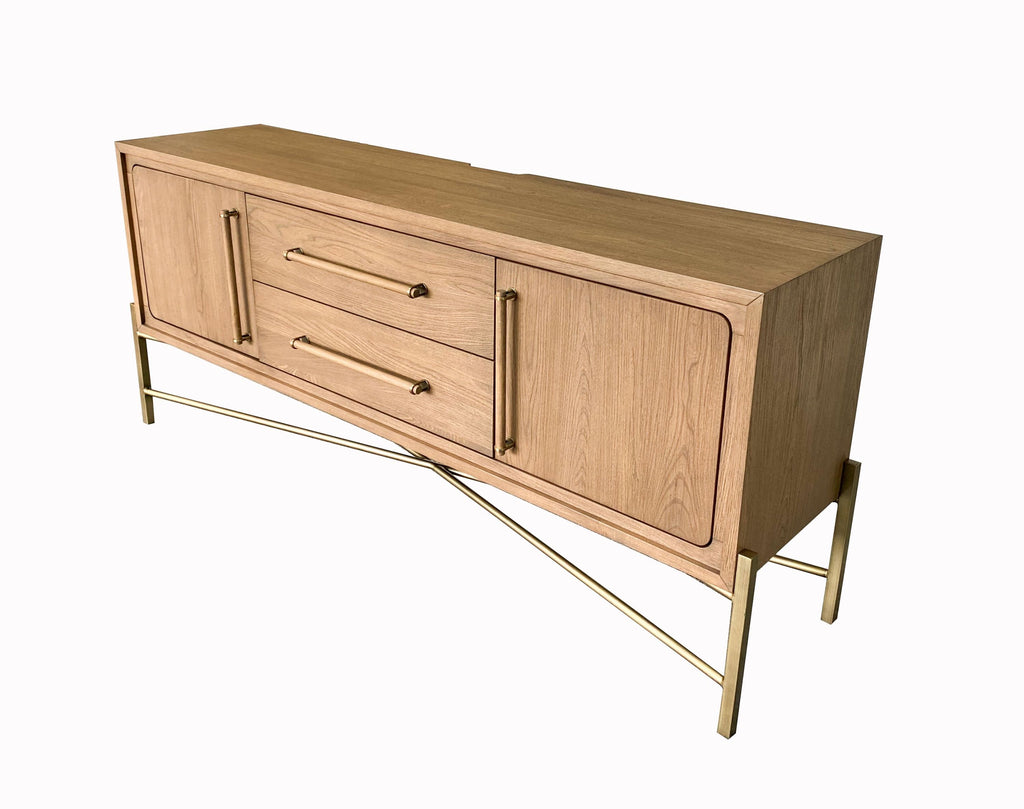Metal Base Latte Sideboard
