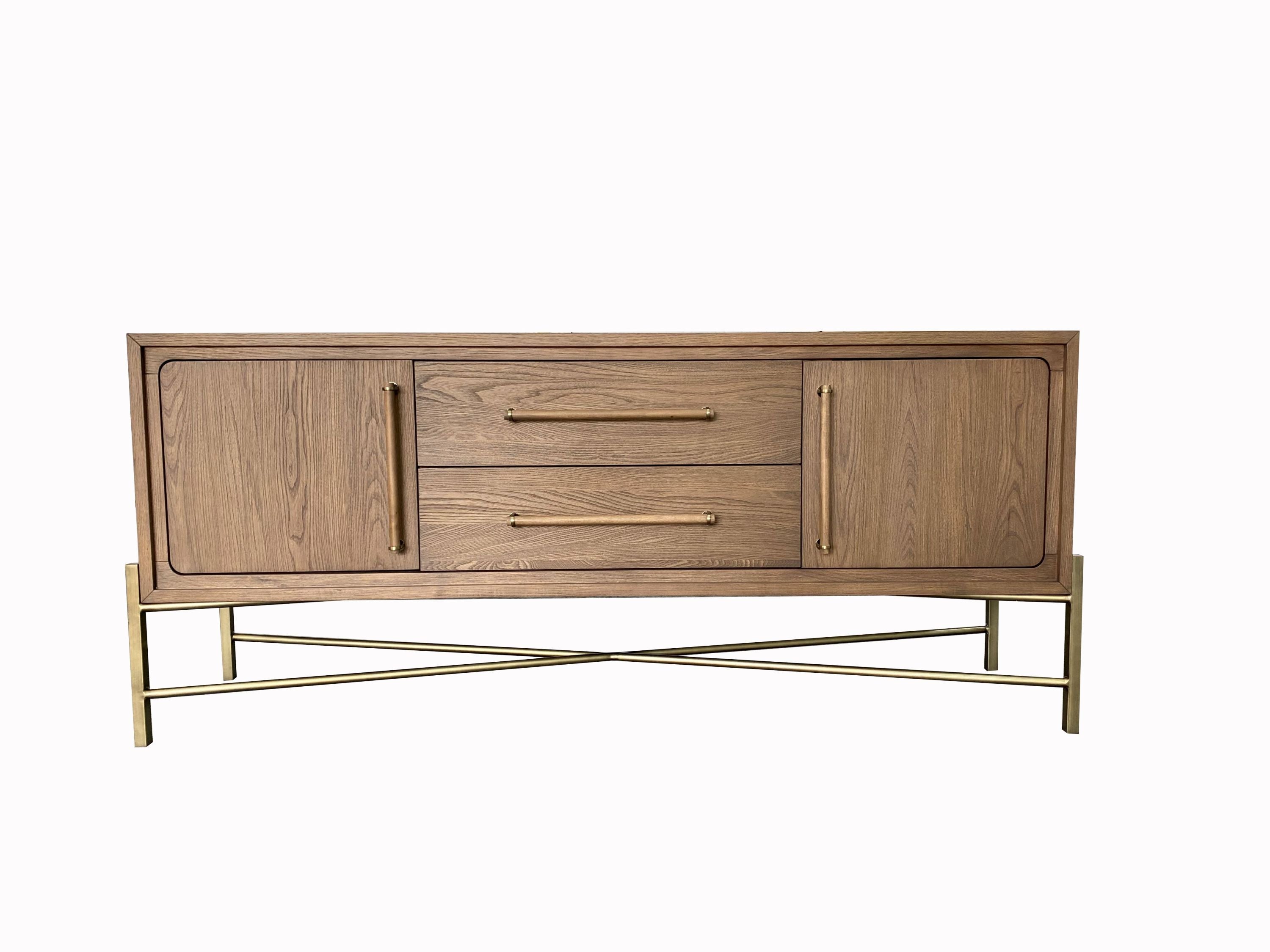 Metal Base Latte Sideboard