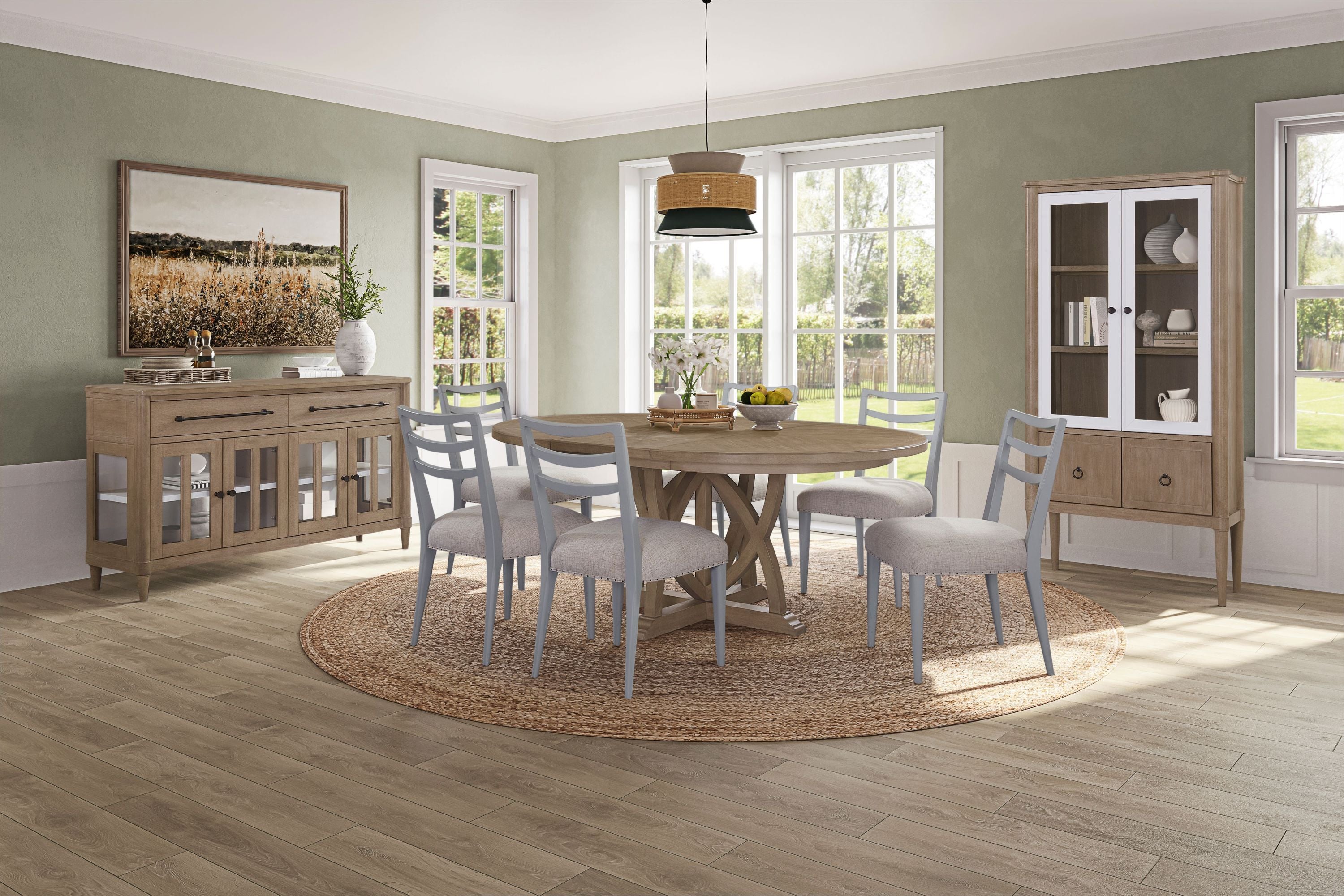 Round Dining Expandable Dining Table