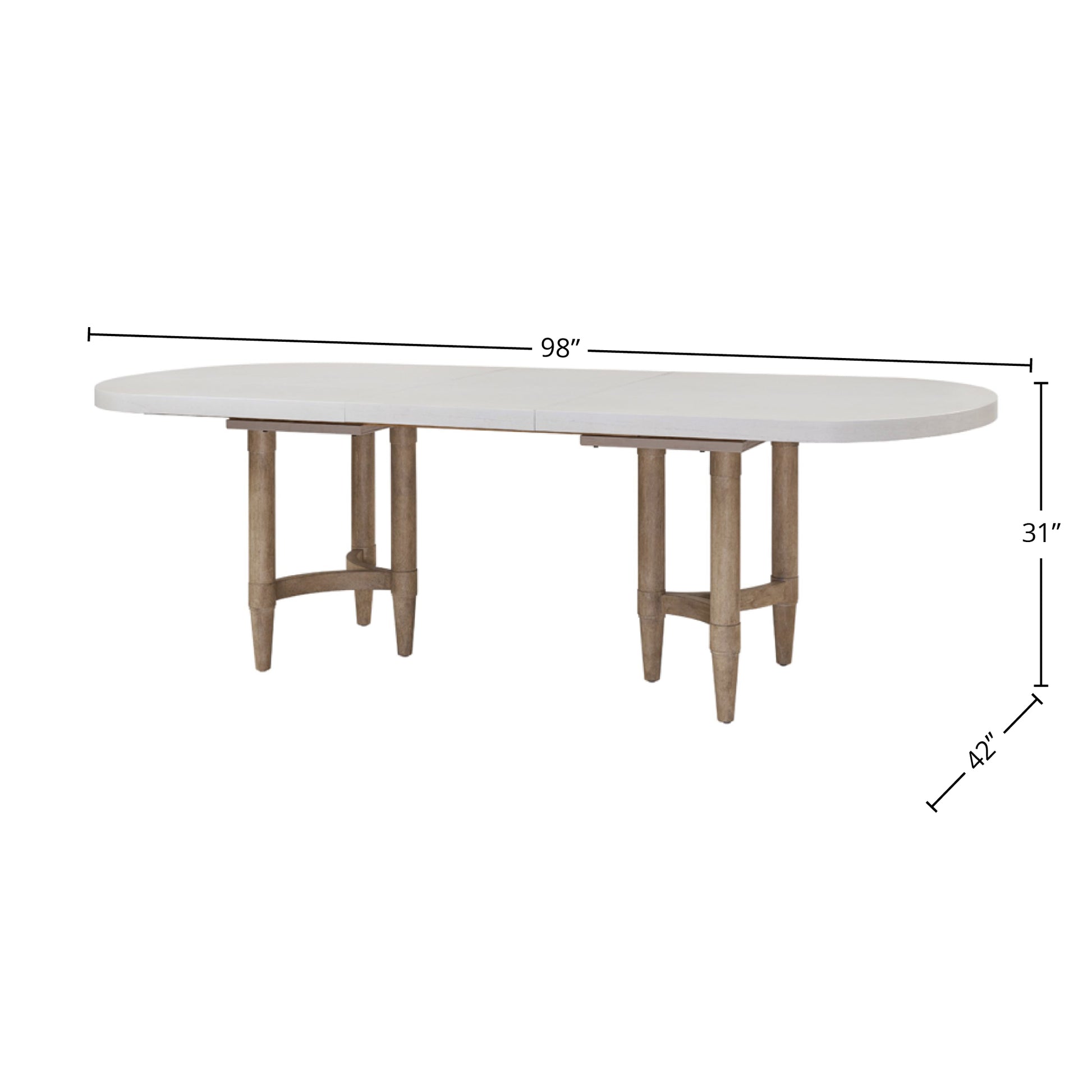 Triad Double Pedestal Dining Table with Leaf
