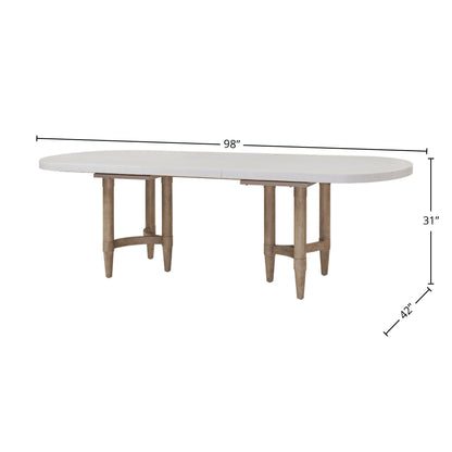 Triad Double Pedestal Dining Table with Leaf